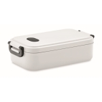 Recycled airtight lunch box with side closures, 800ml white colour