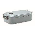 Recycled airtight lunch box with side closures, 800ml grey colour