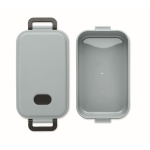 Recycled airtight lunch box with side closures, 800ml grey colour sixth view