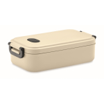 Recycled airtight lunch box with side closures, 800ml beige colour