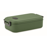 Recycled airtight lunch box with side closures, 800ml dark green colour