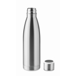 Steel bottle with hydration reminder, 500ml matt silver colour fifth view