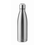 Steel bottle with hydration reminder, 500ml matt silver colour eighth view