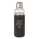 Glass bottle with hydration reminder and sleeve, 500 ml black colour second main view