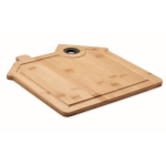 Original wooden board in a house shape wood colour