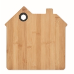 Original wooden board in a house shape wood colour fourth view