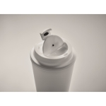 Recycled plastic thermal mug with spout, 300 ml white colour fifth photographic view