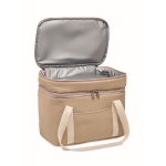 2 compartment cooler bag with cotton strap, 320 g/m2 beige colour second view