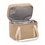 2 compartment cooler bag with cotton strap, 320 g/m2 beige colour third view