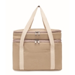 2 compartment cooler bag with cotton strap, 320 g/m2 beige colour fourth view