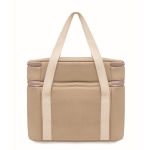 2 compartment cooler bag with cotton strap, 320 g/m2 beige colour fifth view