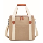 Large canvas cooler bag with carrying strap, 450 g/m2 beige colour second view