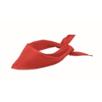 Triangular bandana made of polycotton for promotional events red colour