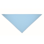 Triangular bandana made of polycotton for promotional events light blue colour second view