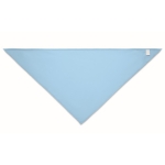 Triangular bandana made of polycotton for promotional events light blue colour third view