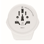 Compact travel adapter with USB Type-A port white colour third view