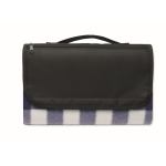 Checkered picnic blanket with water-repellent backing, 150gsm blue colour