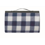 Checkered picnic blanket with water-repellent backing, 150gsm blue colour second view