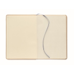 Notebook with cardboard cover and recycled paper, A5 blue colour fifth view