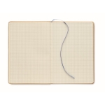 Notebook with cardboard cover and recycled paper, A5 blue colour sixth view