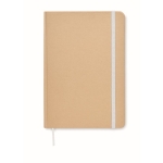 Notebook with cardboard cover and recycled paper, A5 white colour fourth view