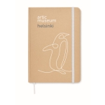 Notebook with cardboard cover and recycled paper, A5 white colour main view