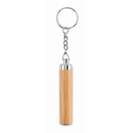 Bamboo keyring with natural LED flashlight wood colour second view