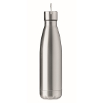 Steel bottle with closure and handle, 500 ml matt silver colour sixth view