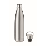 Steel bottle with closure and handle, 500 ml matt silver colour eighth view