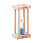 Hourglass in a wooden holder wood colour view with print area