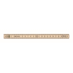 Wooden carpenter's tape measure wood colour third view