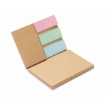 Sticky notes with recycled paper covers beige colour