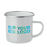 Enamel mug with a vintage look for sublimation, 350 ml view with print area