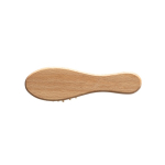 Branded wooden pin brush with logo natural colour second view