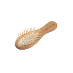 Branded wooden pin brush with logo natural colour image with logo 4