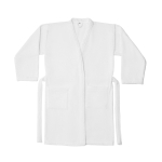 Soft bathrobe with belt and pockets made of 350 g/m2cotton white colour first view