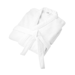 Soft bathrobe with belt and pockets made of 350 g/m2cotton white colour