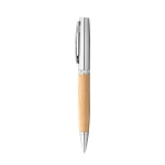 Elegant bamboo ballpoint pen with in a matte finish natural colour