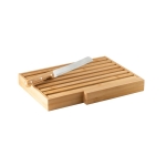 Chopping board and knife for bread with crumb grooves, Migas natural colour third view