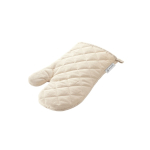 100% recycled cotton oven mitt with logo natural colour