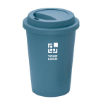 Reusable travel plastic cup with lid, 450 ml main view