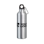 Large coloured aluminium bottle with carabiner 800ml main view