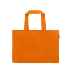 Recycled cotton bag with long handles, 280 g/m2 orange colour first view