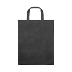 Foldable cotton bag with integrated cover, 140 g/m2 black colour second view