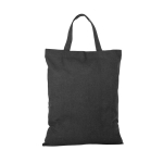 Foldable cotton bag with integrated cover, 140 g/m2 black colour third view