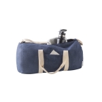 Denim travel bag with handles and straps, 300 g/m2 blue colour third view