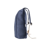 Denim backpack with front pockets and straps, 300 g/m2 blue colour fourth view