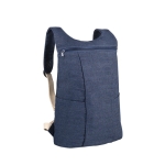 Denim backpack with front pockets and straps, 300 g/m2 blue colour