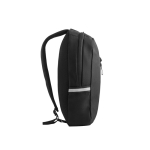 Padded RPET shoulder bag with reflectors and pocket black colour third view