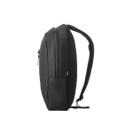 Padded RPET shoulder bag with reflectors and pocket black colour fourth view